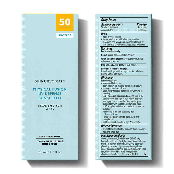 Skin Ceuticals Physical Fusion UV Defense SPF 50 tinted sunscreen 7