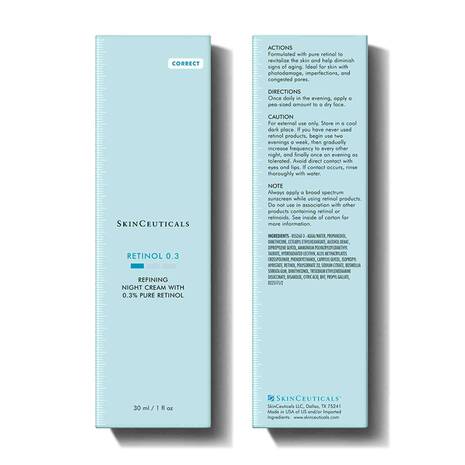 Skin Ceuticals Retinol 0.3 concentrated facial cream Refining Night Cream， Anti-aging 5